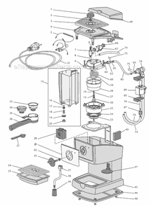 Part Location Diagram of 7313280779 DeLonghi Sump