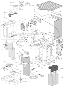 Part Location Diagram of 5132112500 DeLonghi Switch