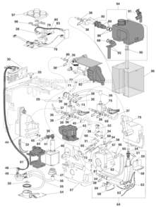 Part Location Diagram of 5313226371 DeLonghi Support Microswitch