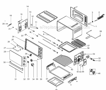 Page A Diagram and Parts List for  DeLonghi Toaster Oven