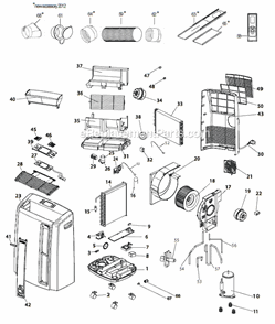 Part Location Diagram of NE1973 DeLonghi Front Panel