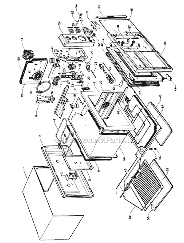 Page A Diagram and Parts List for  DeLonghi Toaster Oven