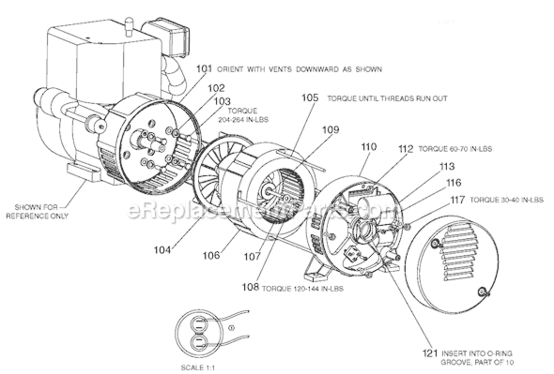 Page C Diagram and Parts List for Type 3 DeVilbiss Generator