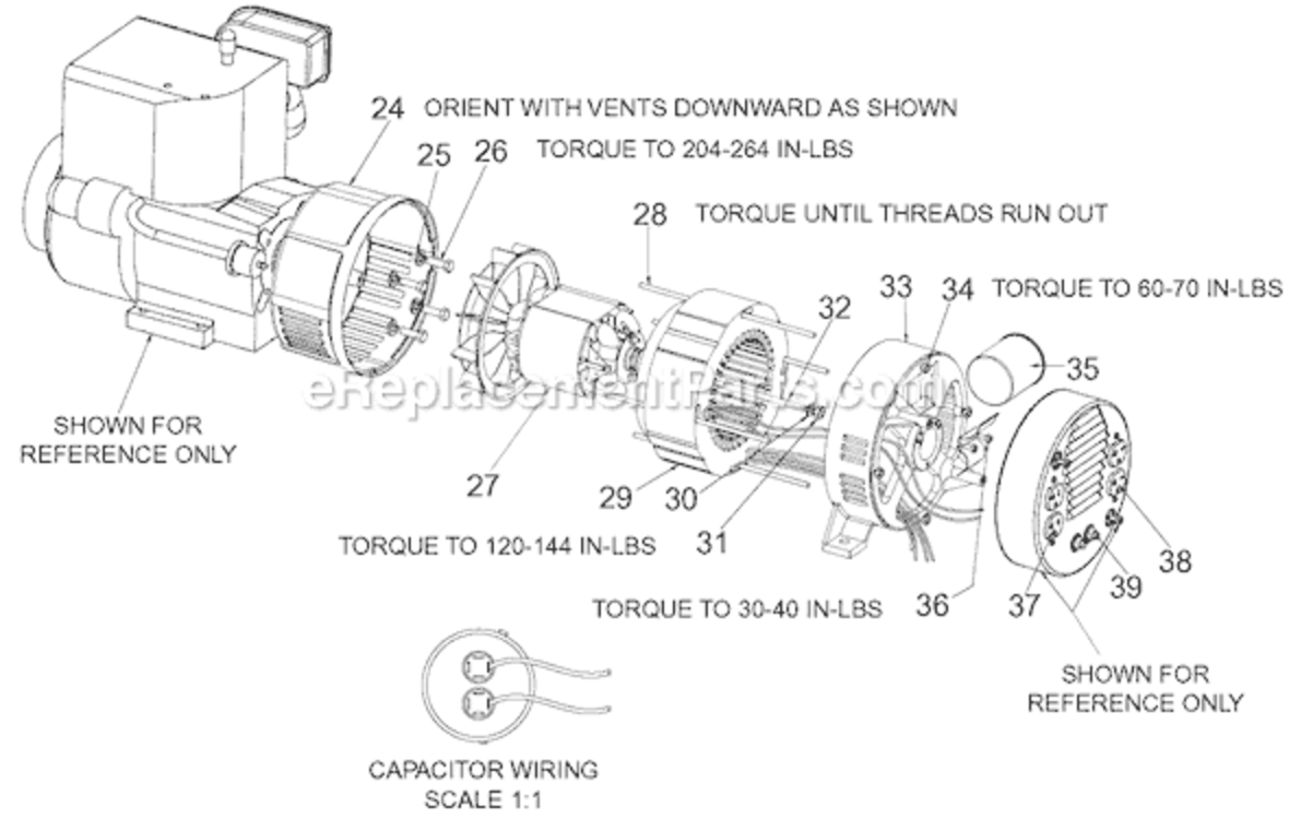 Page B Diagram and Parts List for Type 0 DeVilbiss Generator
