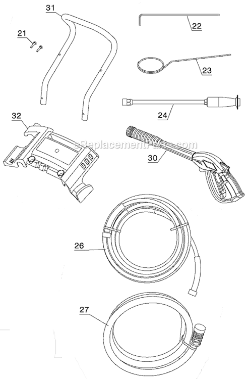 Page C Diagram and Parts List for Type 0 DeVilbiss