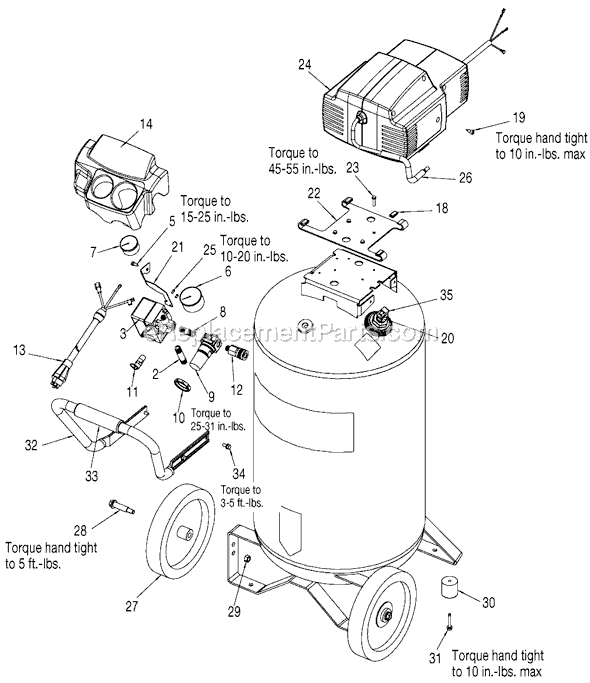Page A Diagram and Parts List for Type 0 DeVilbiss Generator