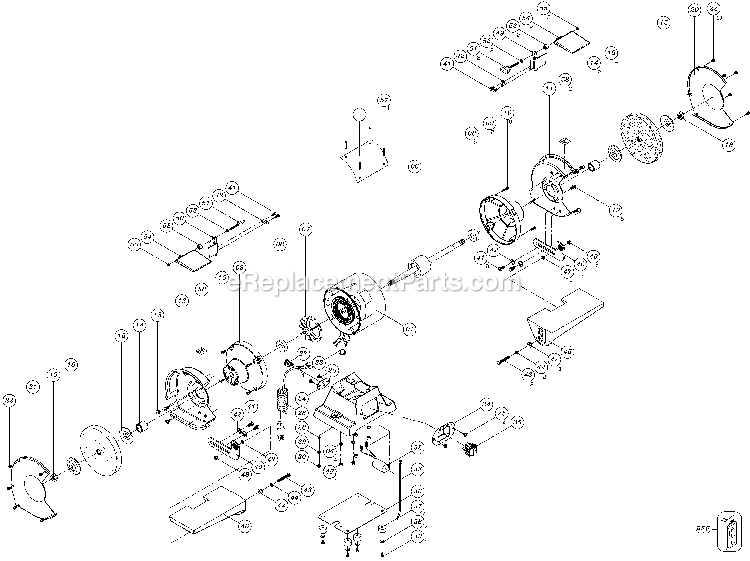 Page A Diagram and Parts List for Type 3 DeWALT Angle Grinder