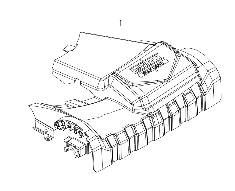 Front Cover Diagram and Parts List for (181EU2C2738)(2022) DeWALT Lawn Mower