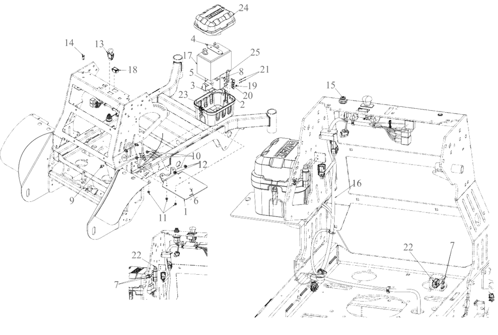 Electrical Diagram and Parts List for (53AL8CS6038)(2021) DeWALT Lawn Tractor