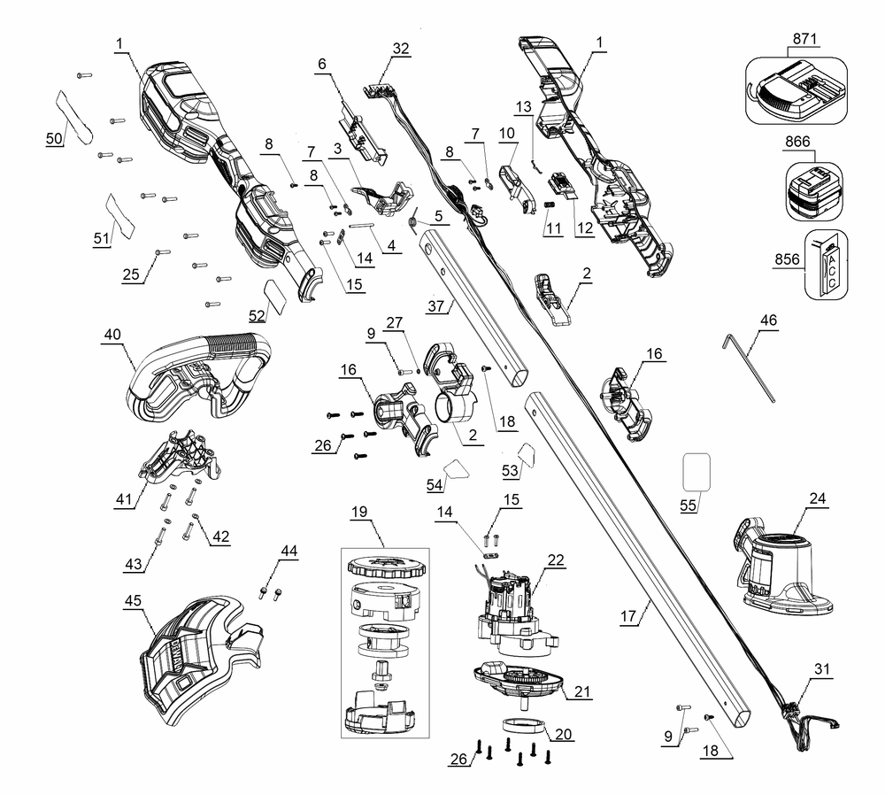 Diagram Diagram and Parts List for Type 2 DeWALT Miscellaneous