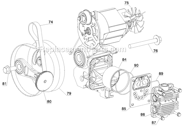 Page A Diagram and Parts List for Type 2 DeWALT
