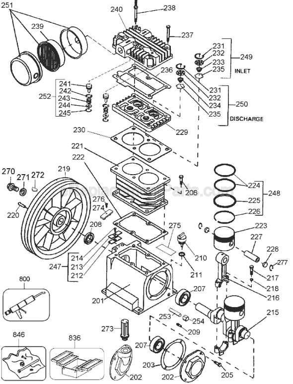 Page A Diagram and Parts List for Type 1 DeWALT