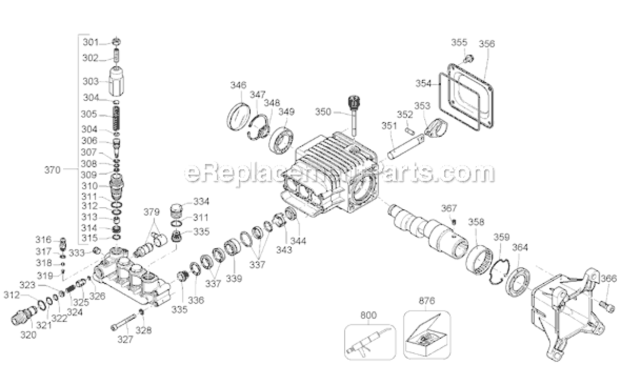 Page C Diagram and Parts List for Type 1 DeWALT Pressure Washer