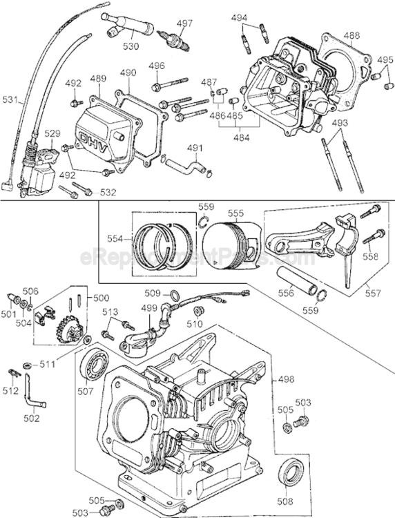 Page A Diagram and Parts List for  DeWALT Pressure Washer
