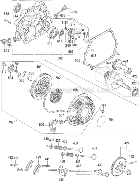 Page B Diagram and Parts List for  DeWALT Pressure Washer