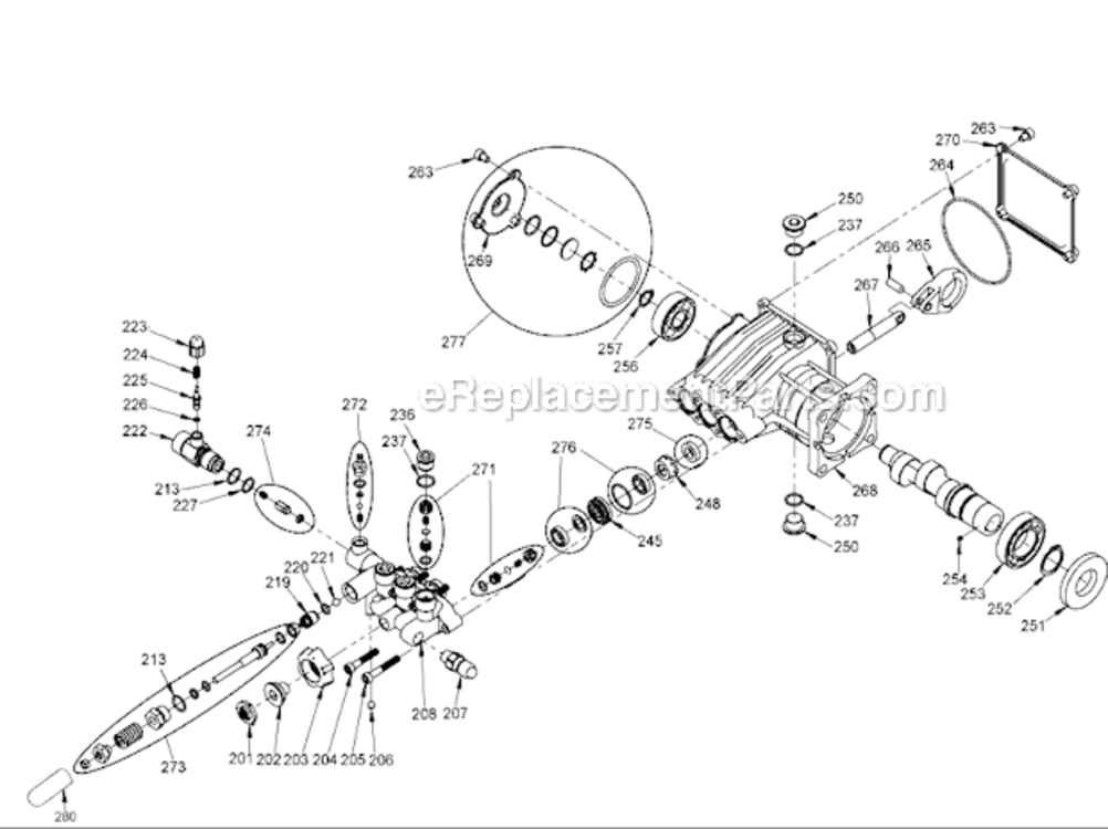 Page A Diagram and Parts List for Type 0 DeWALT Pressure Washer