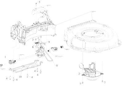 Drive Diagram and Parts List for (18AEZ3C2739)(2022) DeWALT Lawn Mower