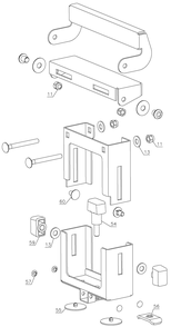 Section 2 Diagram and Parts List for Type 20 DeWALT Tool Stand & Cart