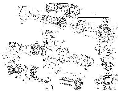 Page A Diagram and Parts List for Type 2 DeWALT Angle Grinder