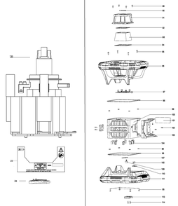 Exploded Diagram A Diagram and Parts List for Type 1 DeWALT Laser Level