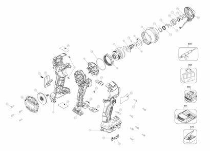 Exploded Diagram A Diagram and Parts List for Type 1 DeWALT Impact Driver