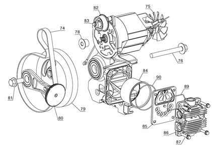 Exploded Diagram A Diagram and Parts List for Type 10 DeWALT Compressor