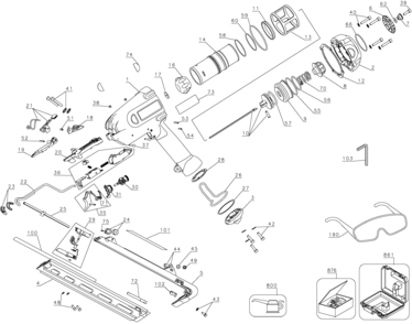 Page A Diagram and Parts List for 3 DeWALT Nailer