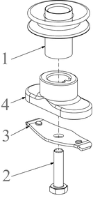Blade Adapter Diagram and Parts List for (18AEZ3C2739)(2022) DeWALT Lawn Mower