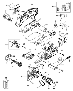 Fig-0 Diagram and Parts List for Type-1 DeWALT Sander Polisher