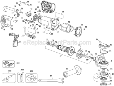 Part Location Diagram of 650917-01 DeWALT Carbon Brush