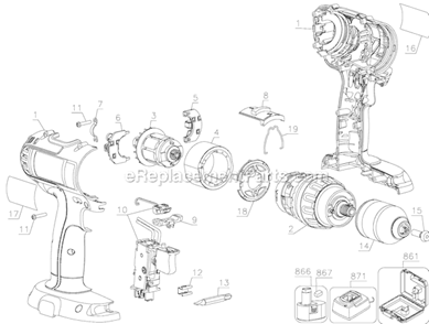 Part Location Diagram of N504250 DeWALT Keyless Chuck