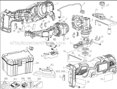 Part Location Diagram of N165498 DeWALT Spring
