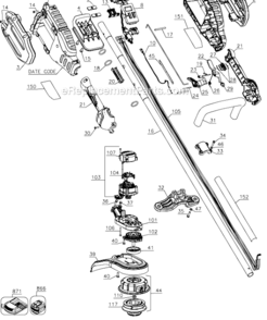 Part Location Diagram of 90601034 DeWALT Lock Off Button