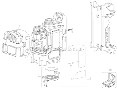 Part Location Diagram of N147840 DeWALT Wall Mount