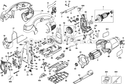 Part Location Diagram of 582822-01 DeWALT Switch