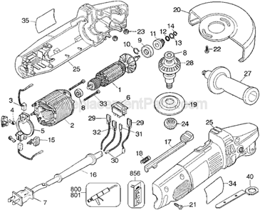 Part Location Diagram of 5140103-67 DeWALT Rocker Switch