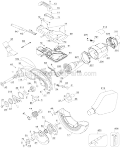 Page A Diagram and Parts List for  DeWALT