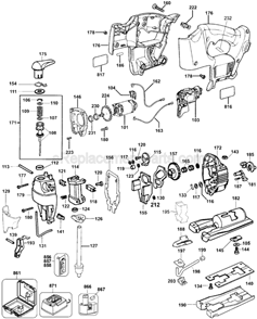 Page A Diagram and Parts List for Type 1 DeWALT