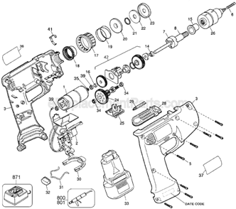 Part Location Diagram of 156113-00 DeWALT Nameplate