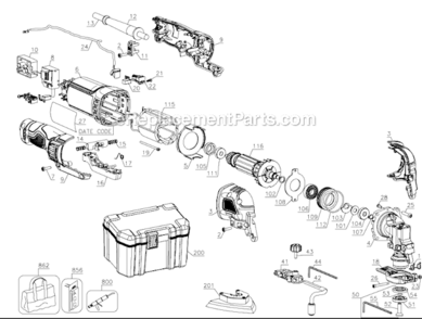 Part Location Diagram of 593478-00 DeWALT Screw