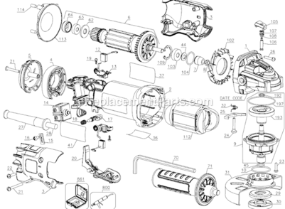 Part Location Diagram of N307625 DeWALT O-Ring