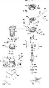 Part Location Diagram of N381519 DeWALT Base