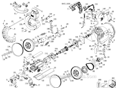 Part Location Diagram of N019794 DeWALT Spring