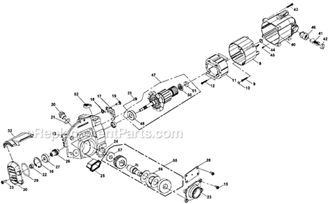Page A Diagram and Parts List for Type 1 DeWALT Circular Saw