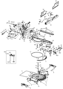 Exploded Diagram A Diagram and Parts List for Type 20 DeWALT Miter Saw