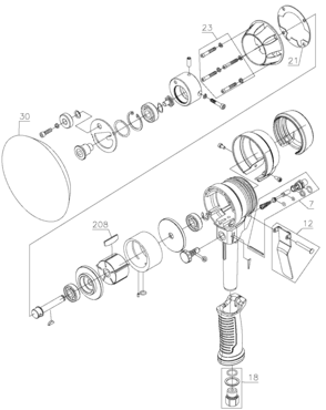 Default Diagram and Parts List for DWMT70780 Type 0 DeWALT Sander Polisher