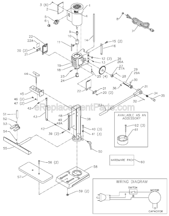 Page A Diagram and Parts List for Type 1 Delta