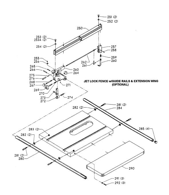 Delta 34-801 Type-3 Diagram and Parts List for Type-3 Delta Saw
