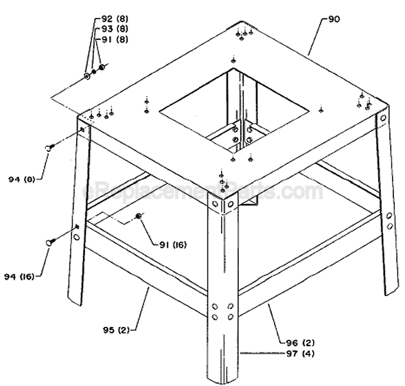 Page B Diagram and Parts List for Type 2 Delta