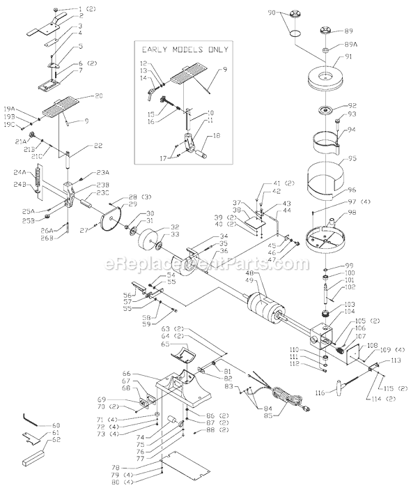Page A Diagram and Parts List for Type 1 Delta Shaper